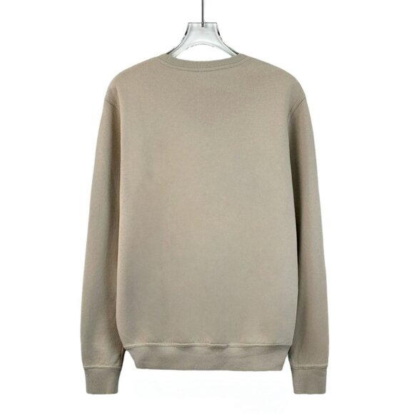 Hermes XS Khaki Horseshoe Buckle Patchwork Long-Sleeved Sweatshirt 100% Cotton R - Picture 2 of 7